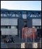 This is the Cit� des Sciences. The group of people out there is the cosplayer crowd waiting for the convention to begin!
